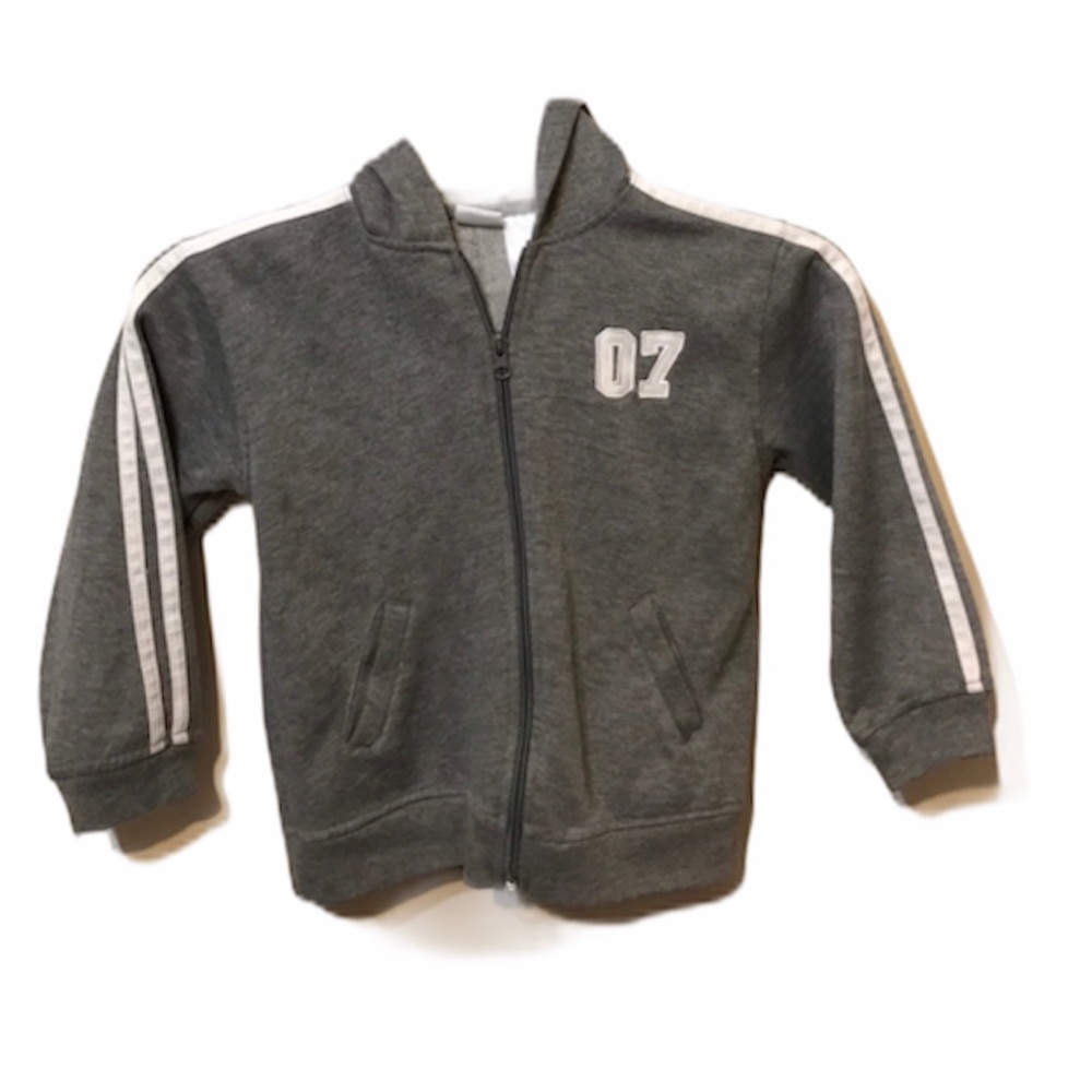Athletic Works Boy's Full Zip Gray Hoodie Size 5 T EUC